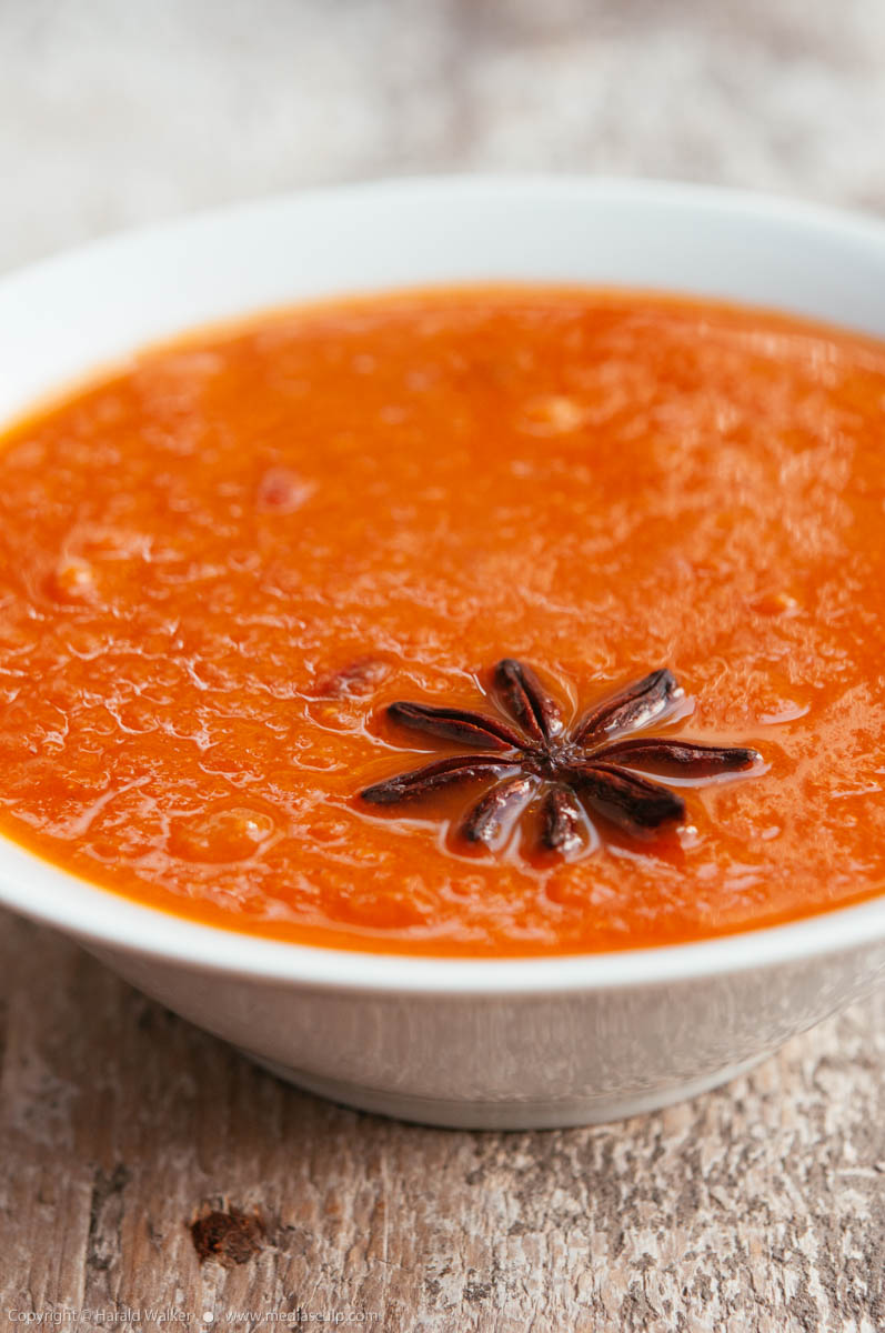 Stock photo of Tomato-Rhubarb Soup
