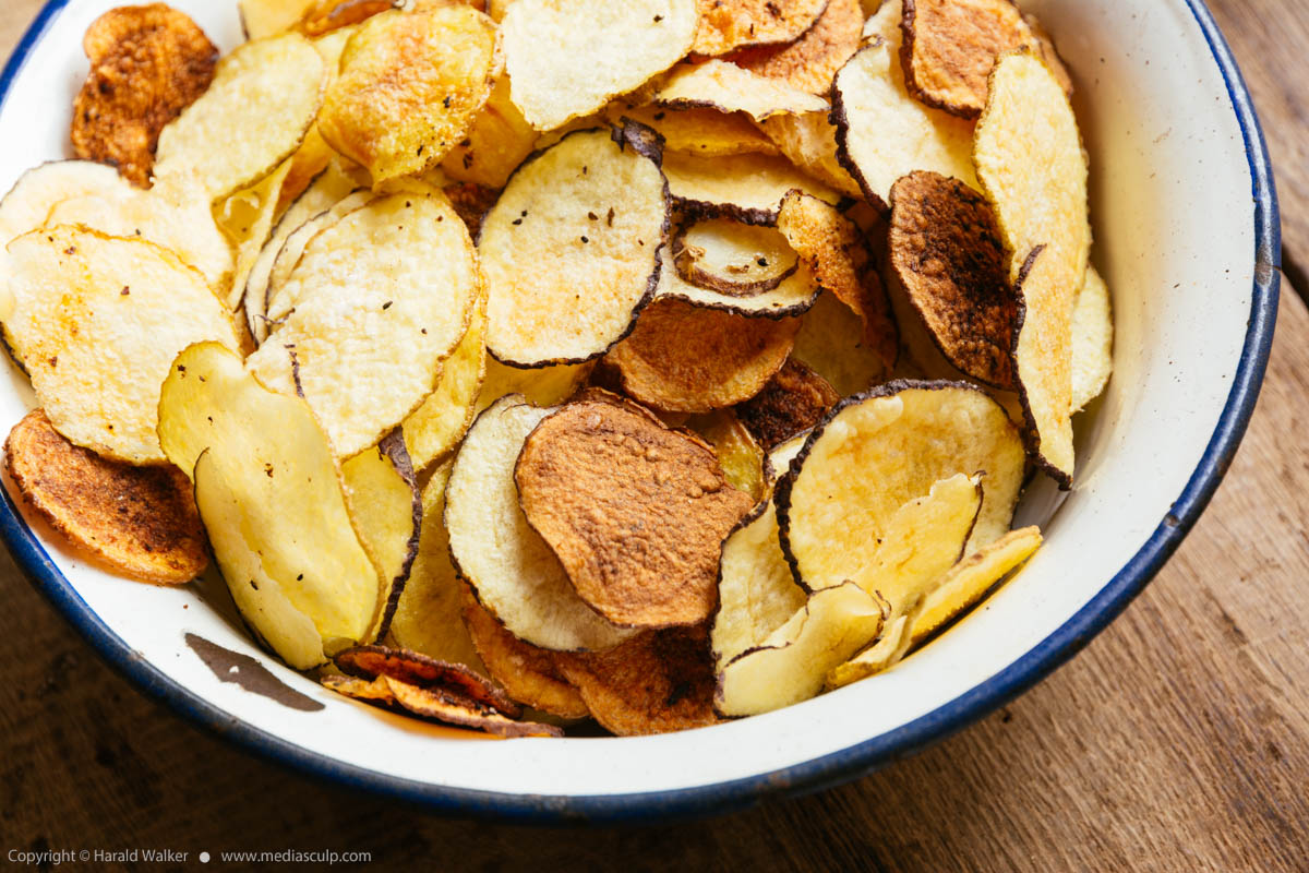 Stock photo of Home made potato chips