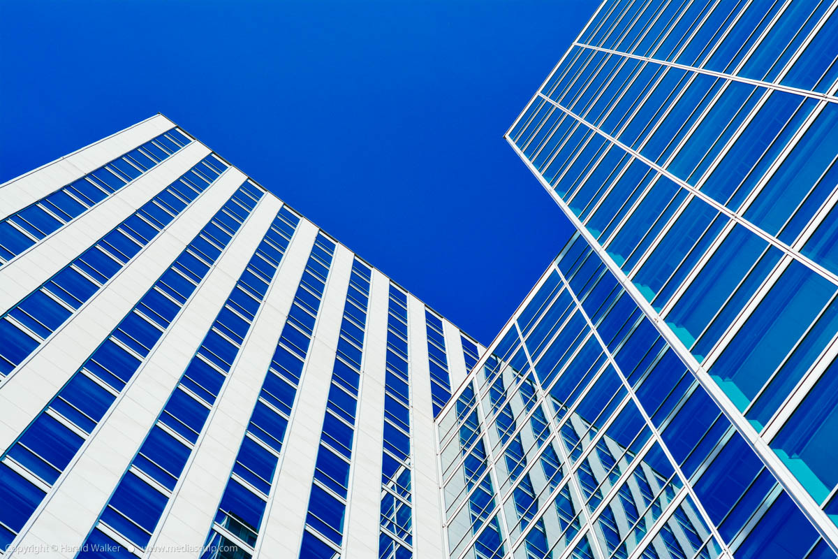 Stock photo of Tall skyscraper and blue sky