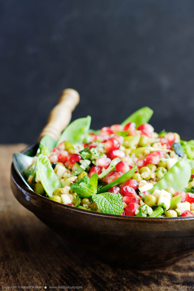 Stock photo of Holiday Bulgar Salad with Pomegranate Arils