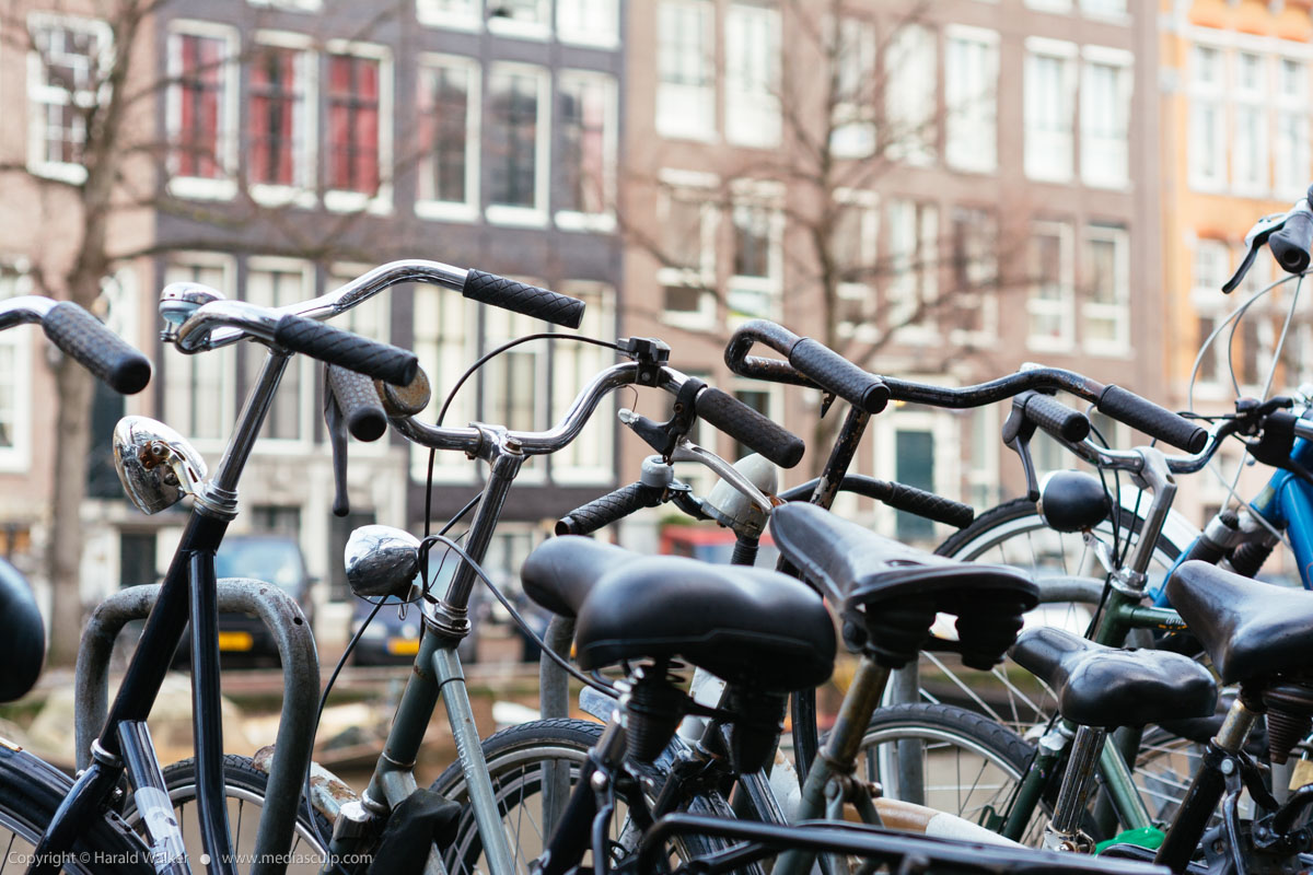 Stock photo of Bicycles in Amsterdam