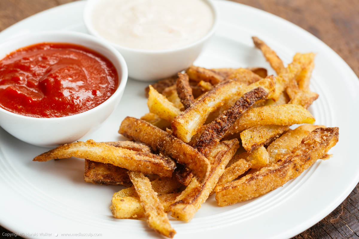 Stock photo of Kohlrabi fries