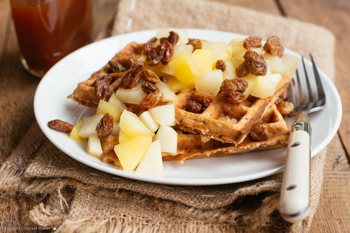 Stock photo of Apple Cinnamon Waffles