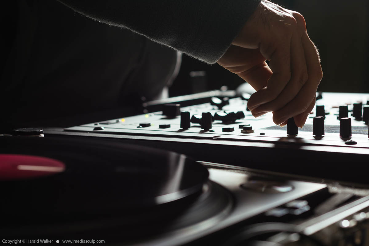 Stock photo of DJ mixing