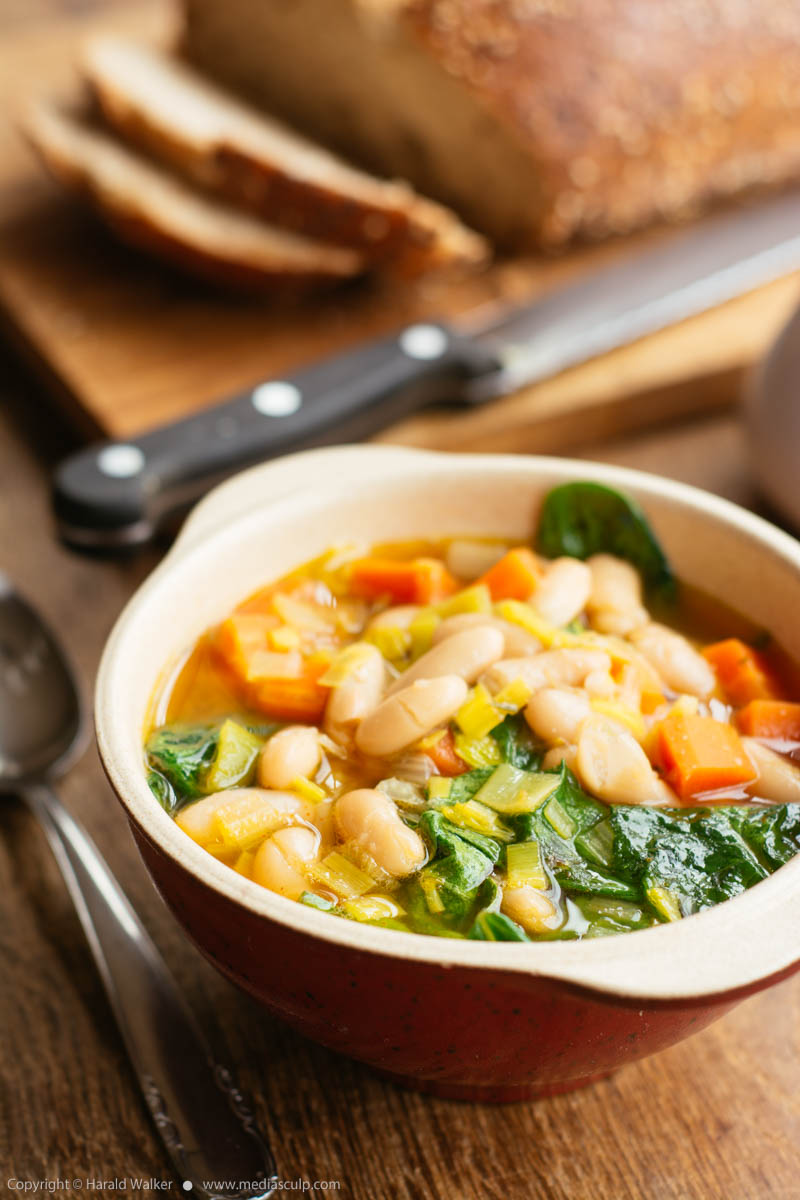 Stock photo of White Bean Soup with Spinach