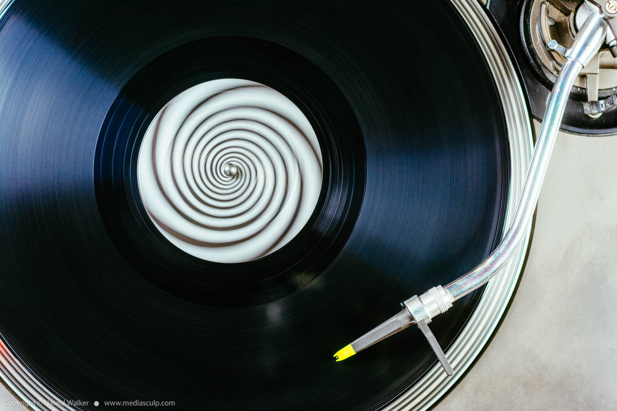 Stock photo of Record spinning