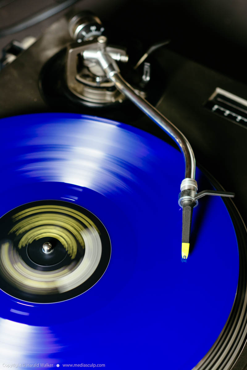 Stock photo of Blue vinyl