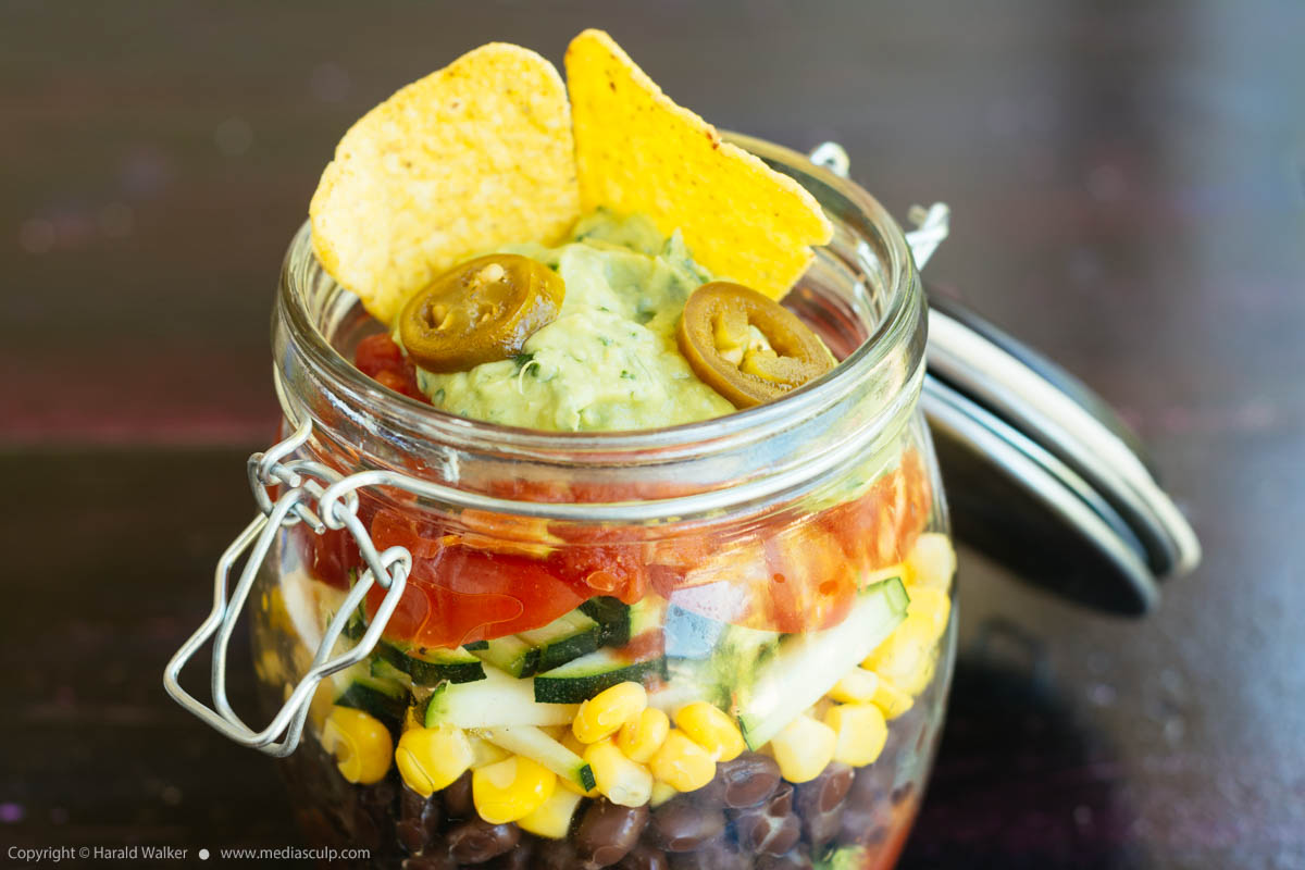 Stock photo of Mexican Salad in a Jar