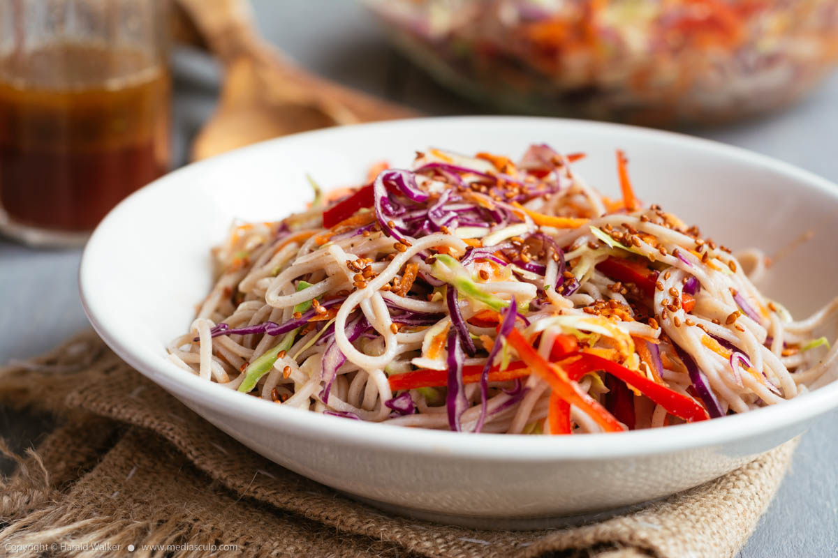 Stock photo of Rainbow Soba Noodle Salad