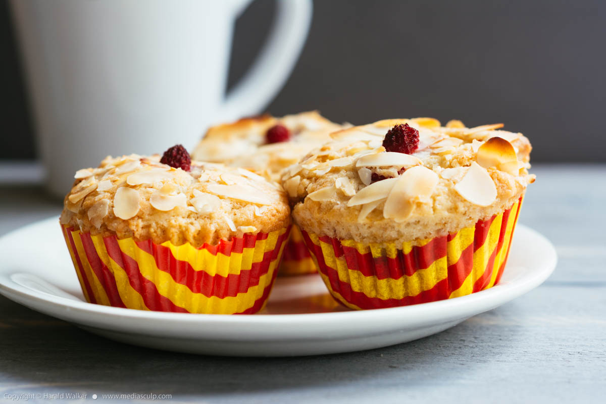 Stock photo of Almond Berry Muffins