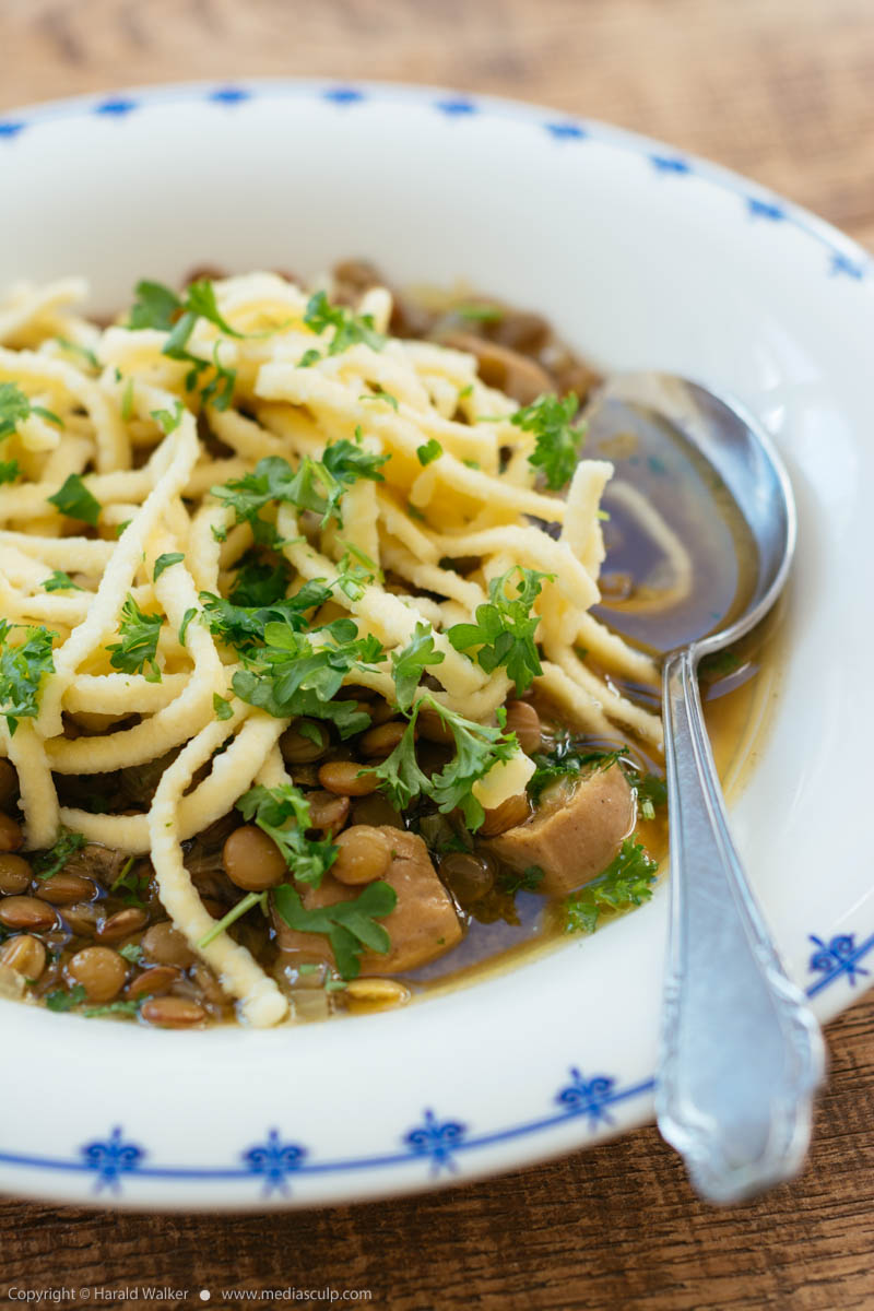 Stock photo of Lentil Soup with Spaetzle