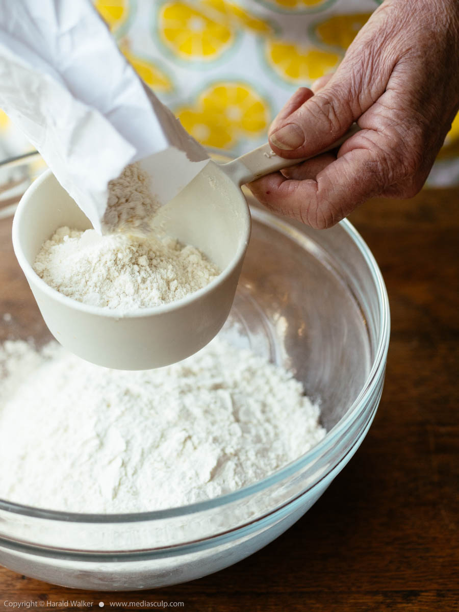 Stock photo of Measuring a cup of flour