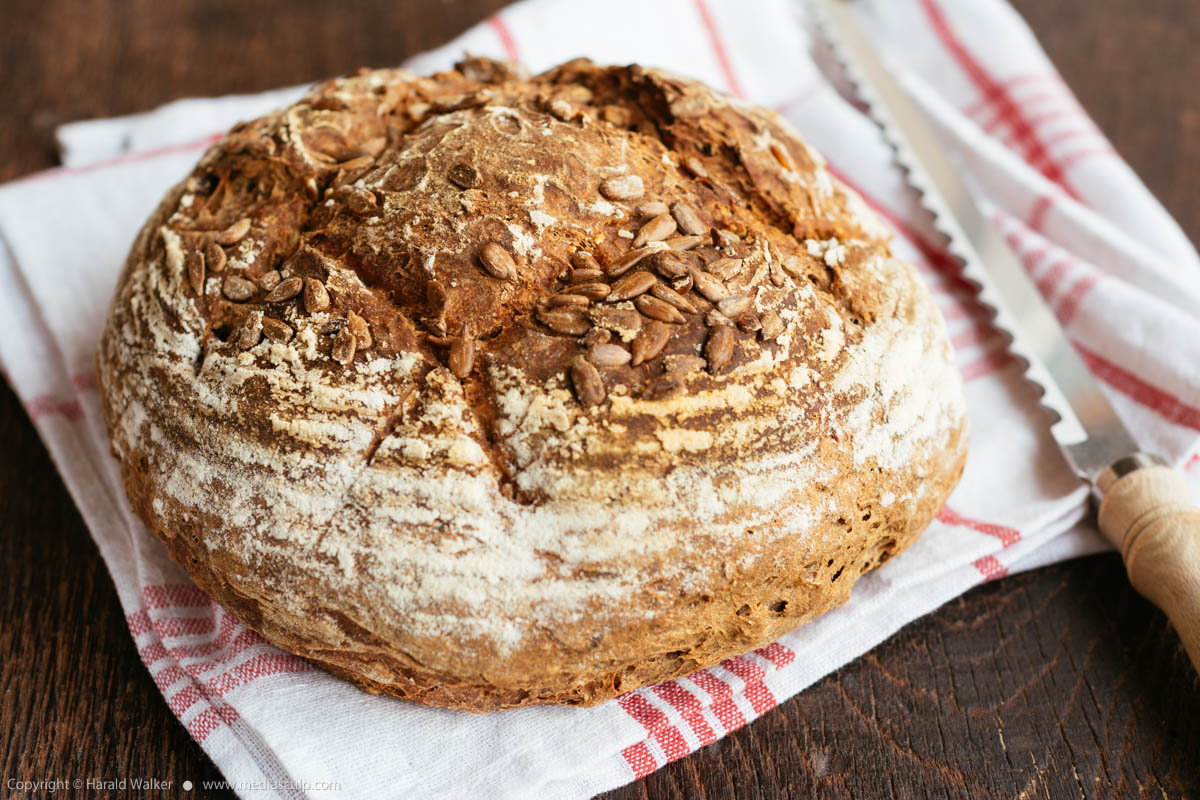 Stock photo of Homemade artesan sourdough bread
