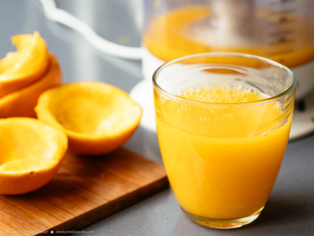 Stock photo of Freshly pressed orange juice