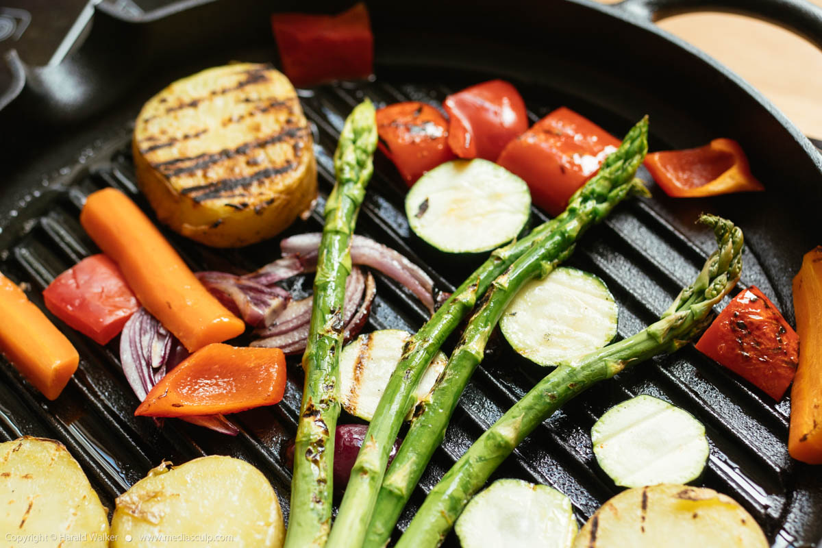 Stock photo of Grilling mixed vegetables