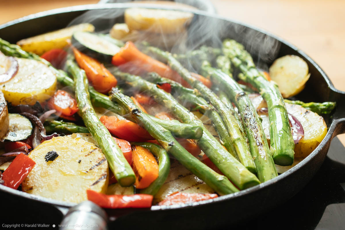 Stock photo of Grilling mixed vegetables