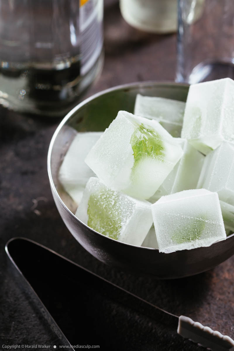 Stock photo of Minty ice cubes