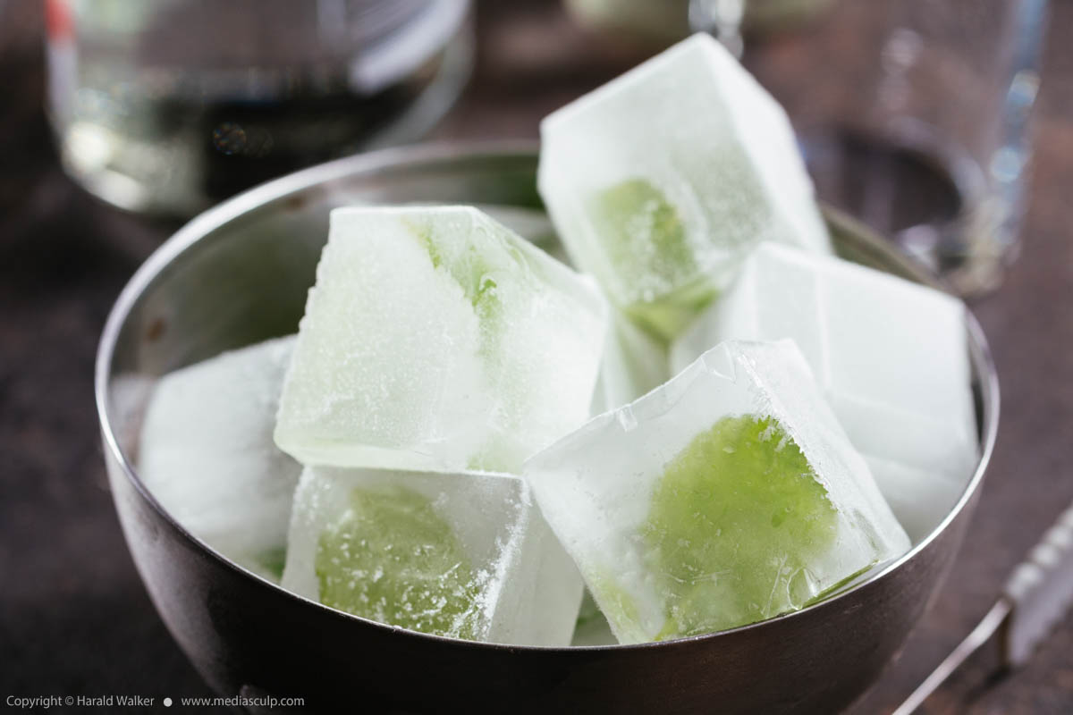 Stock photo of Minty ice cubes