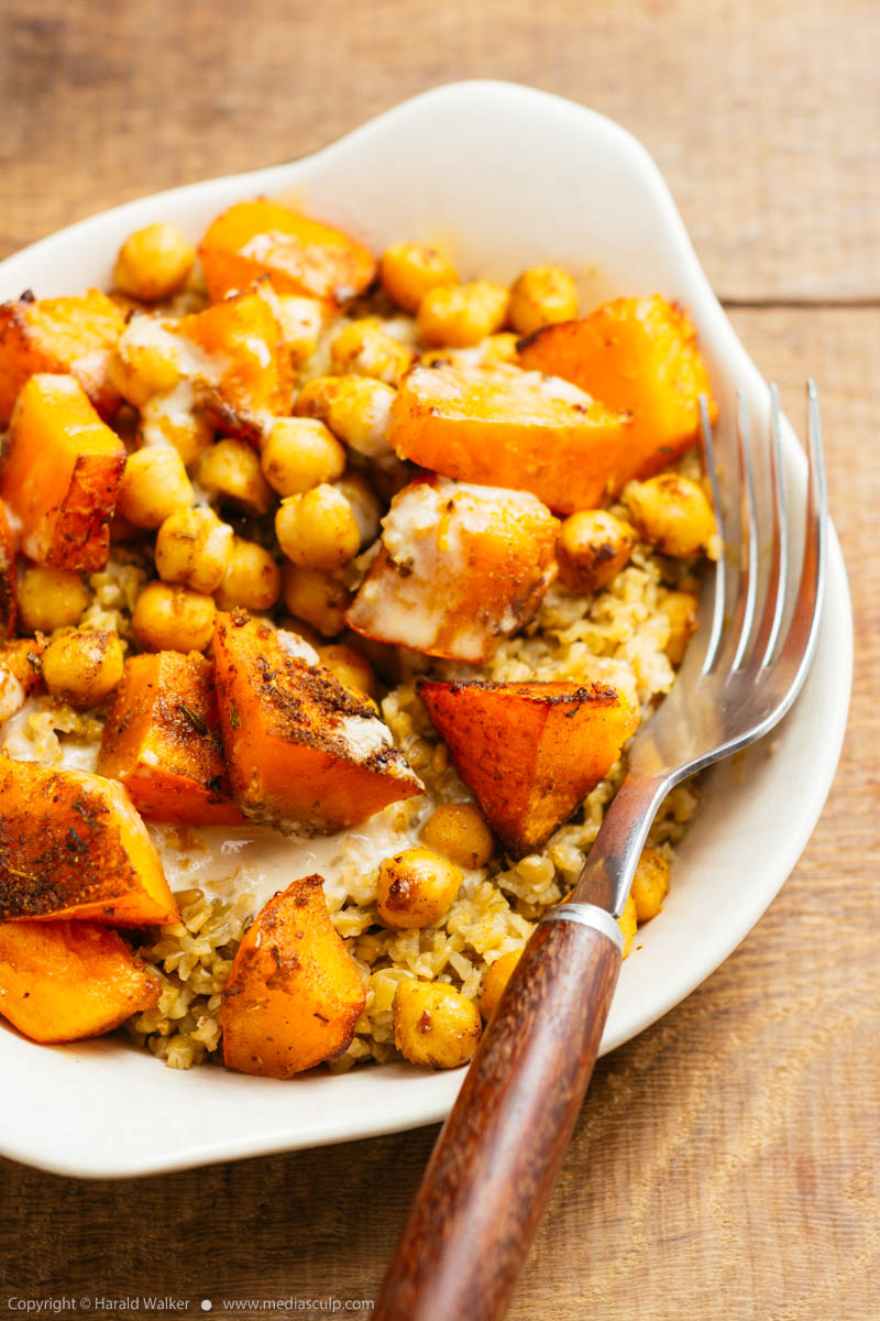 Stock photo of Moroccan Spiced Squash and Chickpeas