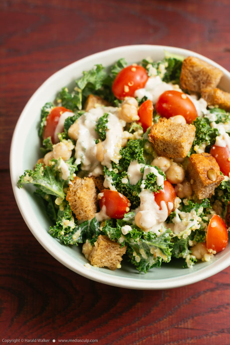 Stock photo of Kale Quinoa Caesar Salad