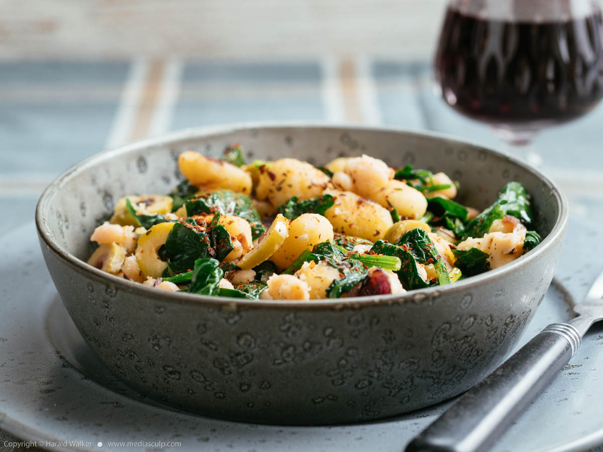 Stock photo of Toscana Gnocchi with White Beans and Spinach