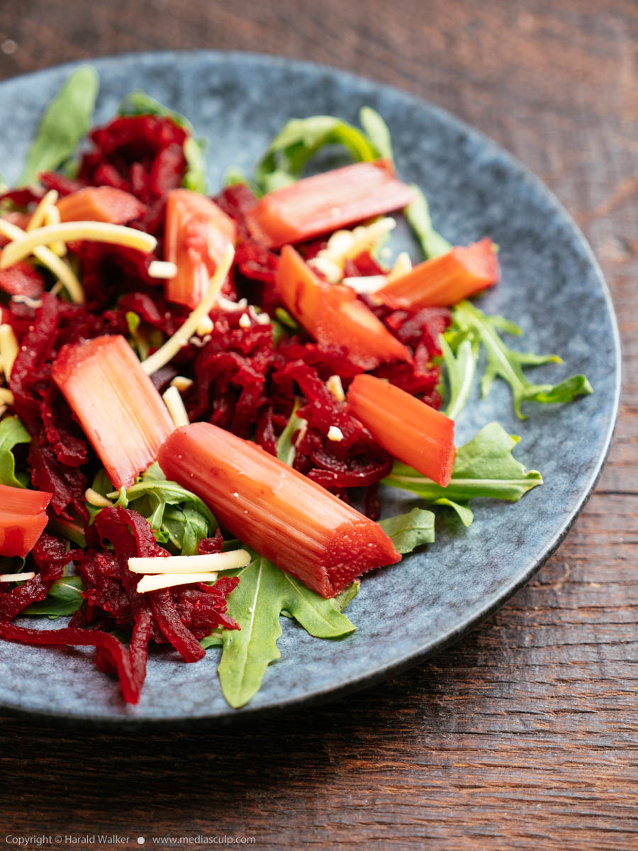 Stock photo of Beet and Rhubarb Salad