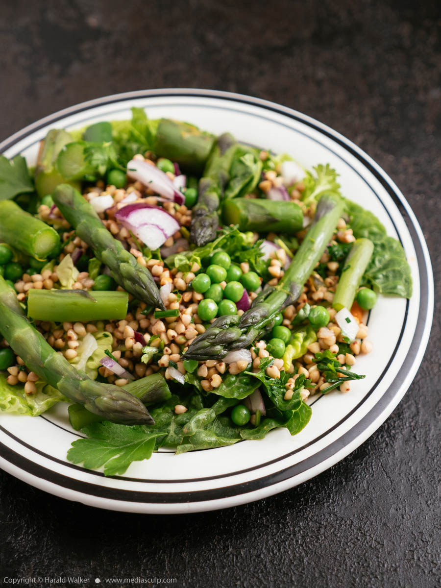 Stock photo of Spring Salad with Asparagus and Peas