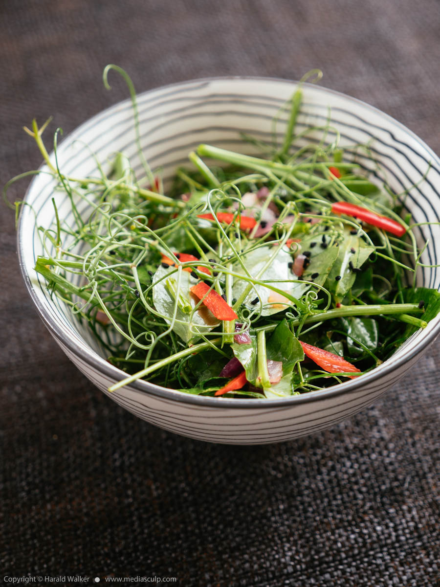 Stock photo of Pea Tendril Salad