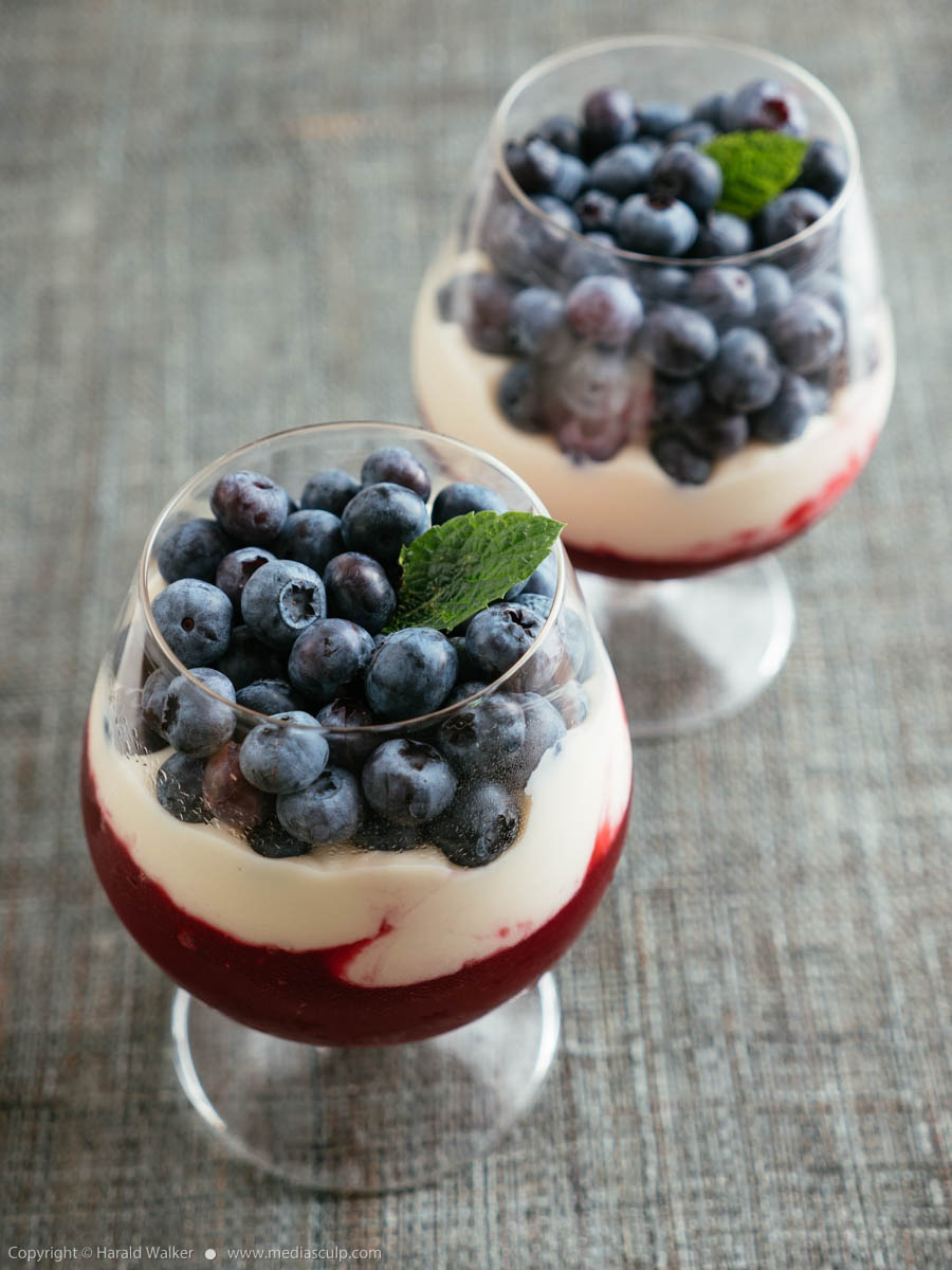 Stock photo of Blueberry, Soy-Yogurt and Redcurrant Compote