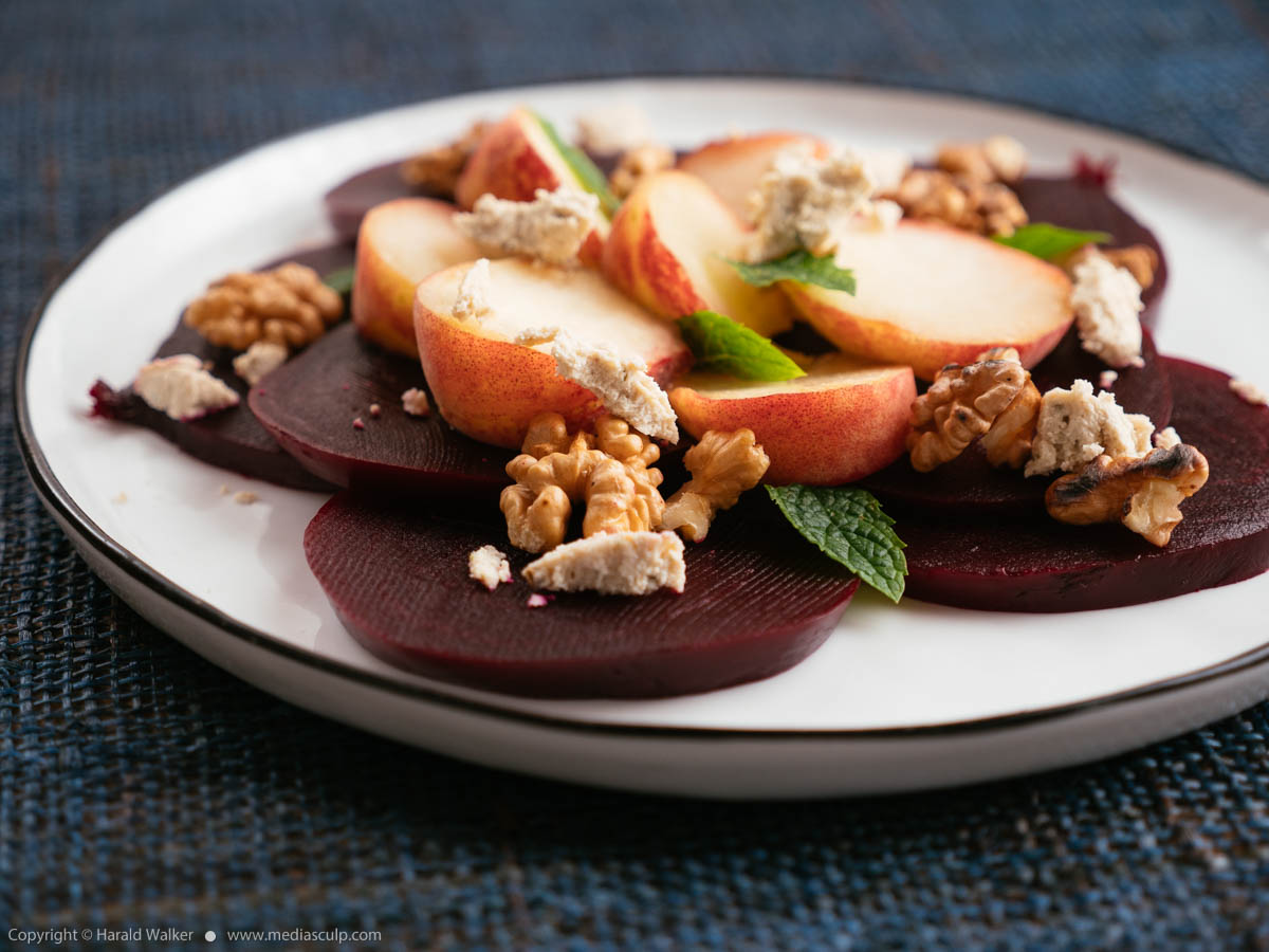 Stock photo of Beet and Peach Salad