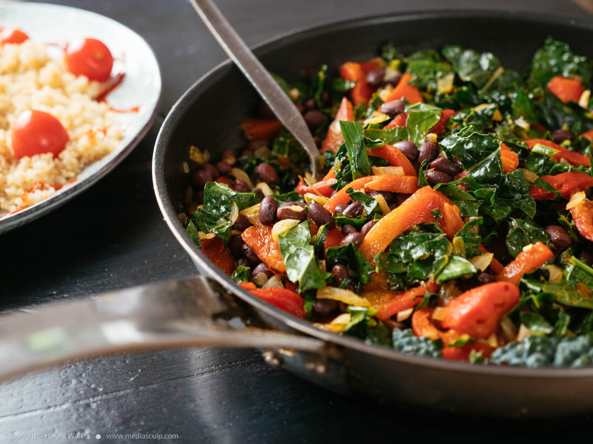 Stock photo of Warm Black Bean and Kale Salad