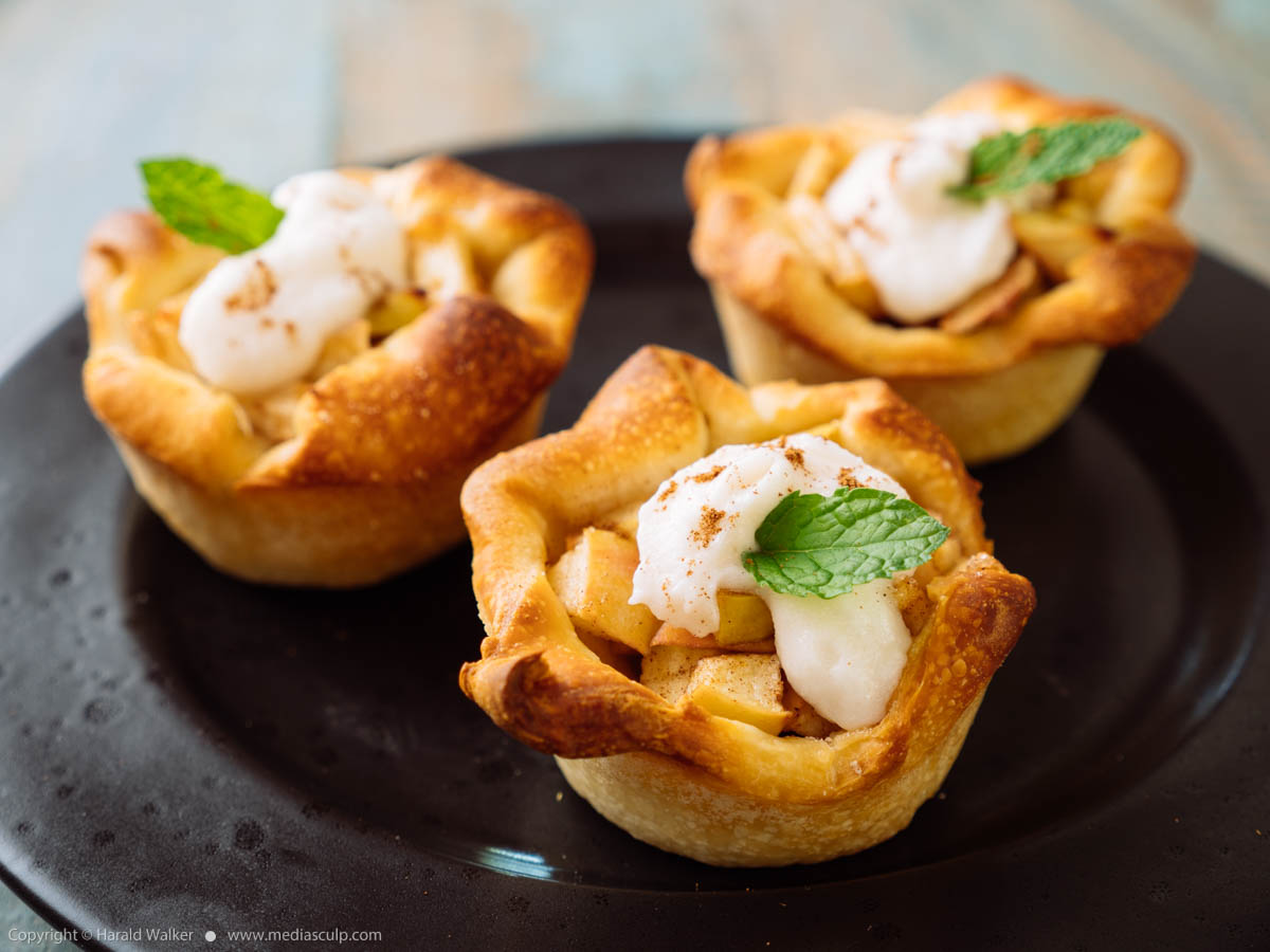 Stock photo of Apple, Granola Pastry cups