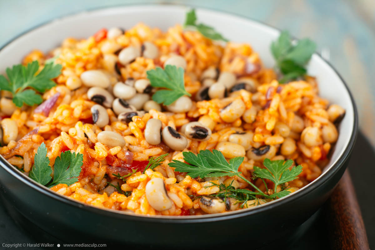 Stock photo of Mexican Rice with Black-eyed Peas