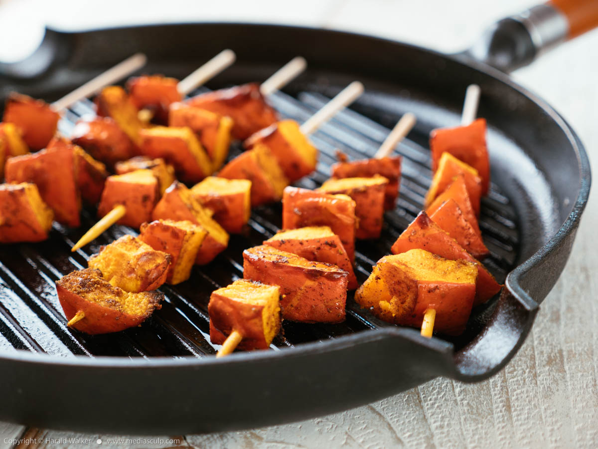 Stock photo of Grilled Winter Squash Kabobs