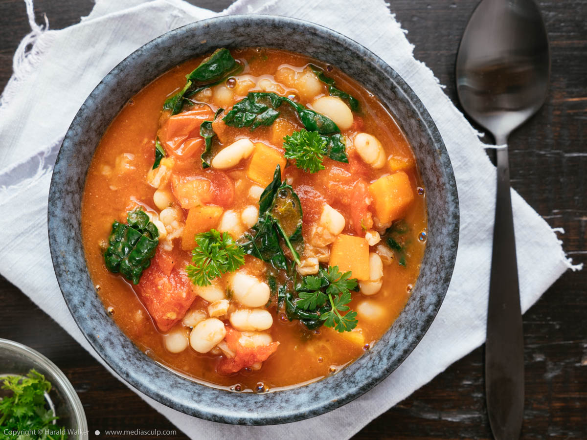 Stock photo of White Bean and Spelt Soup