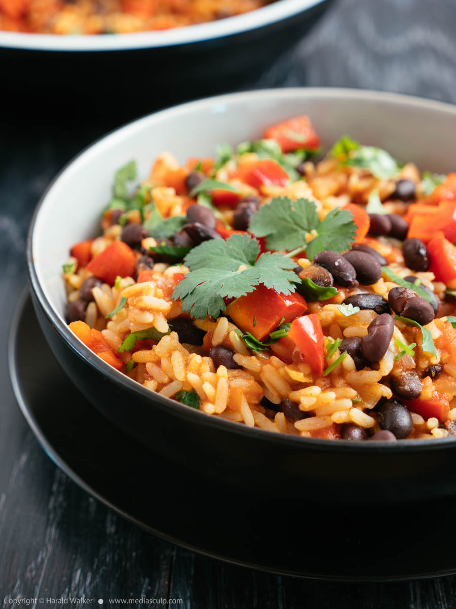 Stock photo of Rice and Beans with Coriander