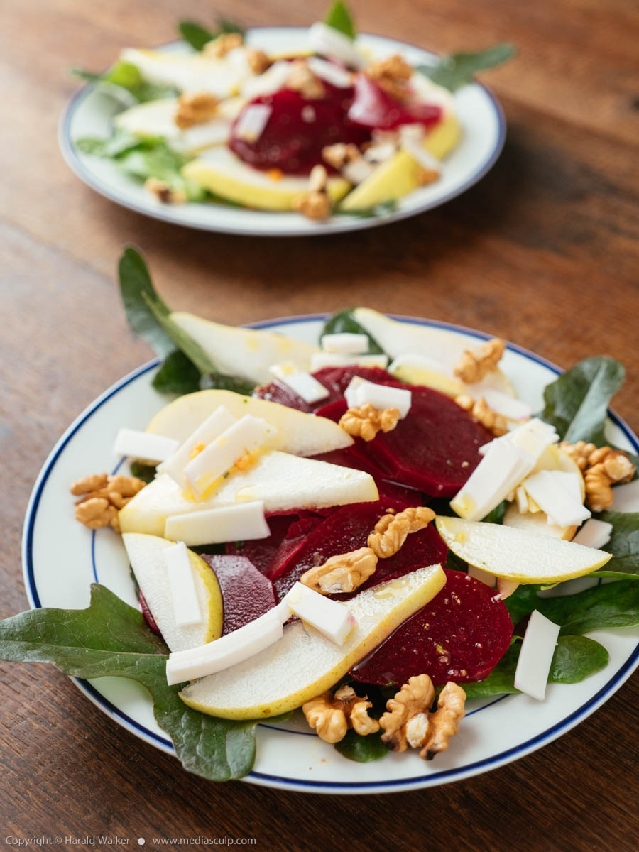 Stock photo of Beet and pear salad