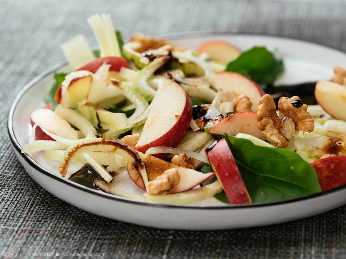 Stock photo of Fennel Apple Salad on Arugula