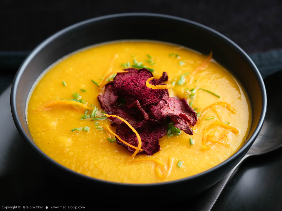 Stock photo of Orange Winter Squash Soup with Ginger