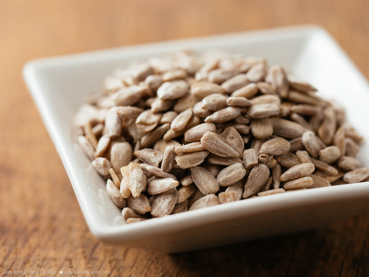 Stock photo of Hulled sunflower seeds