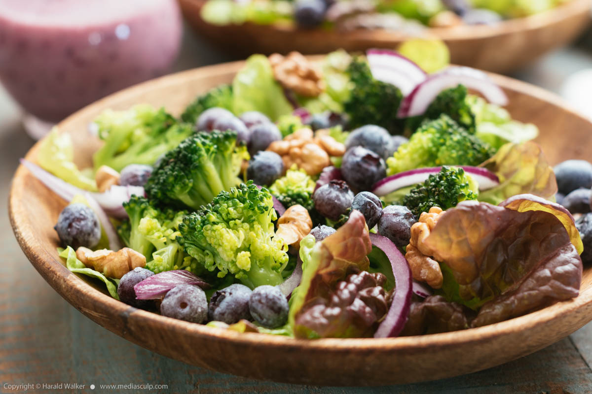 Stock photo of Broccoli, Blueberry Salad