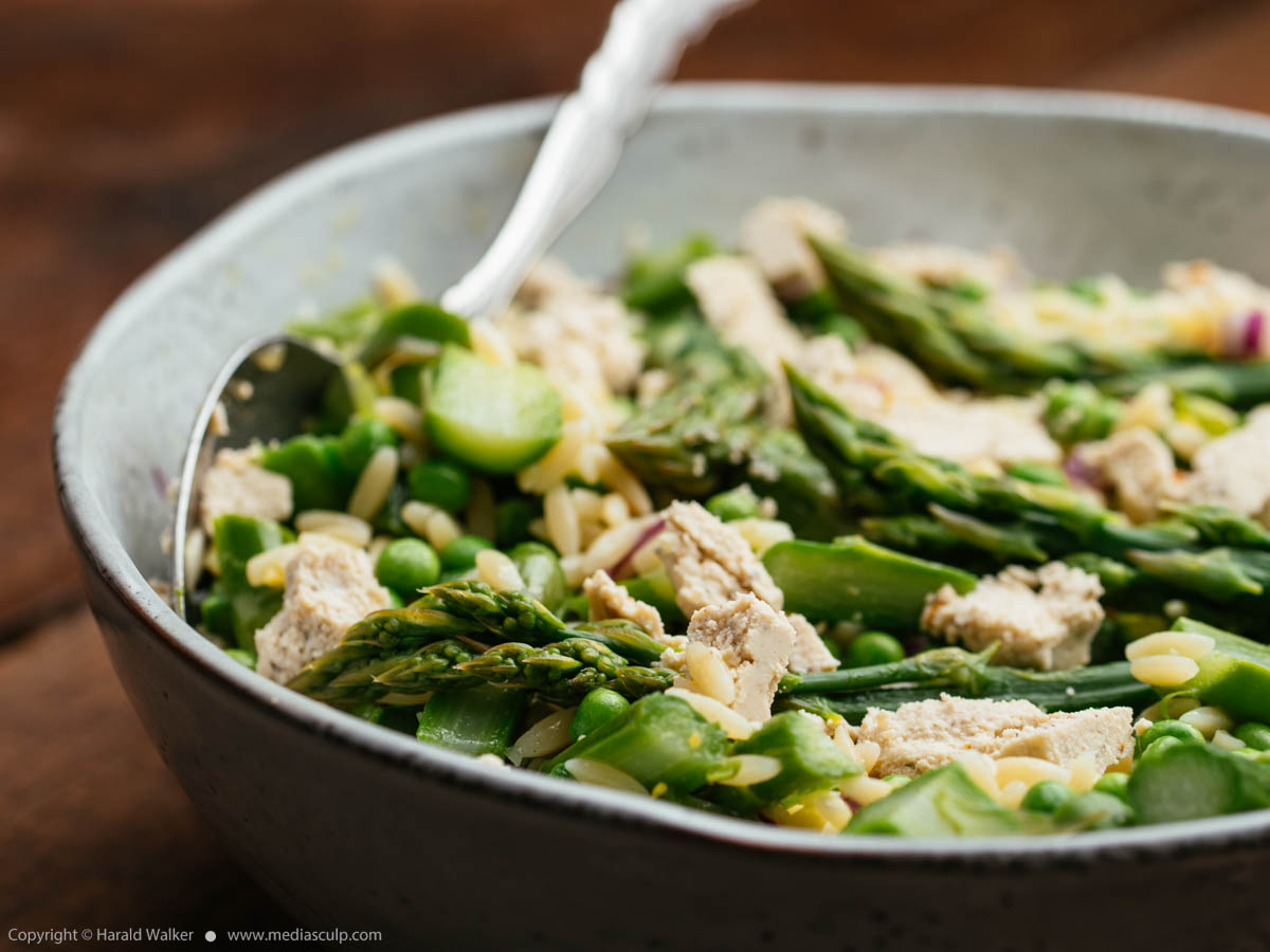 Stock photo of Asparagus, Pea, Pasta Salad