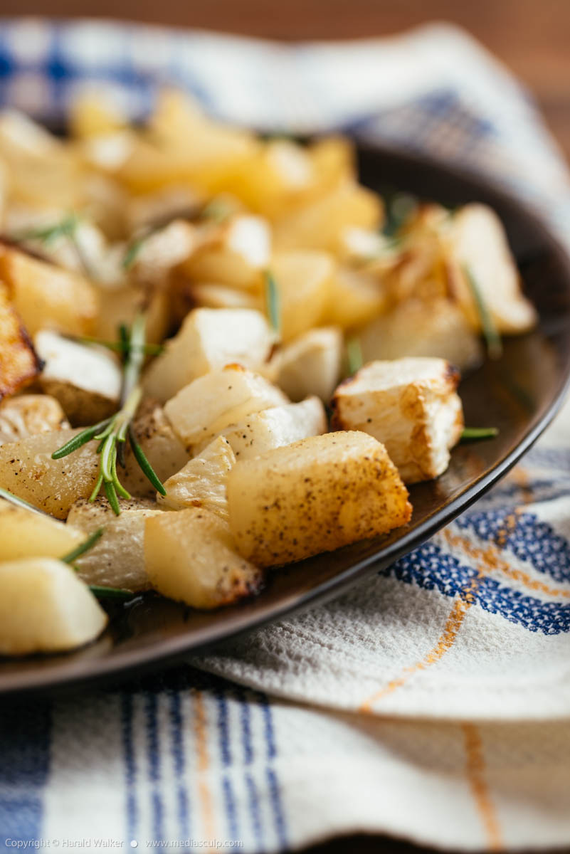 Stock photo of Roasted Turnips and Pears