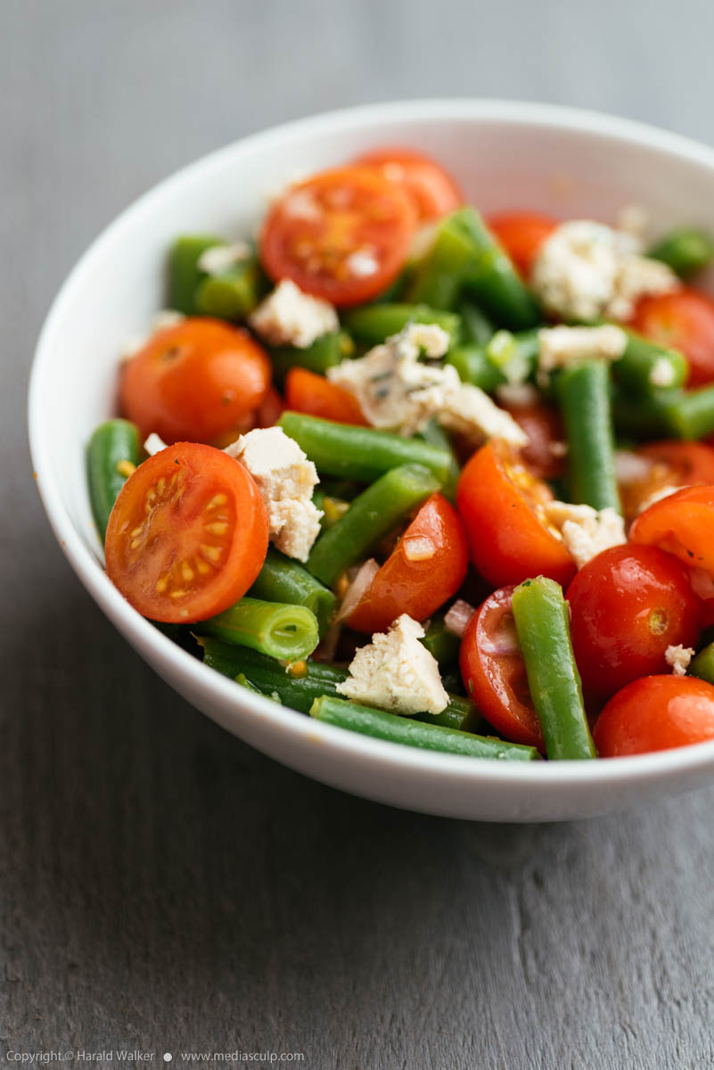Stock photo of Green Bean and Cherry Tomato Salad