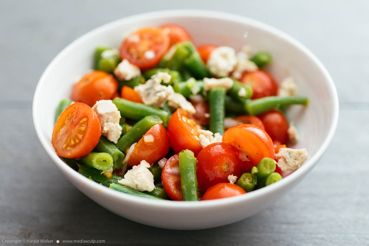 Stock photo of Green Bean and Cherry Tomato Salad