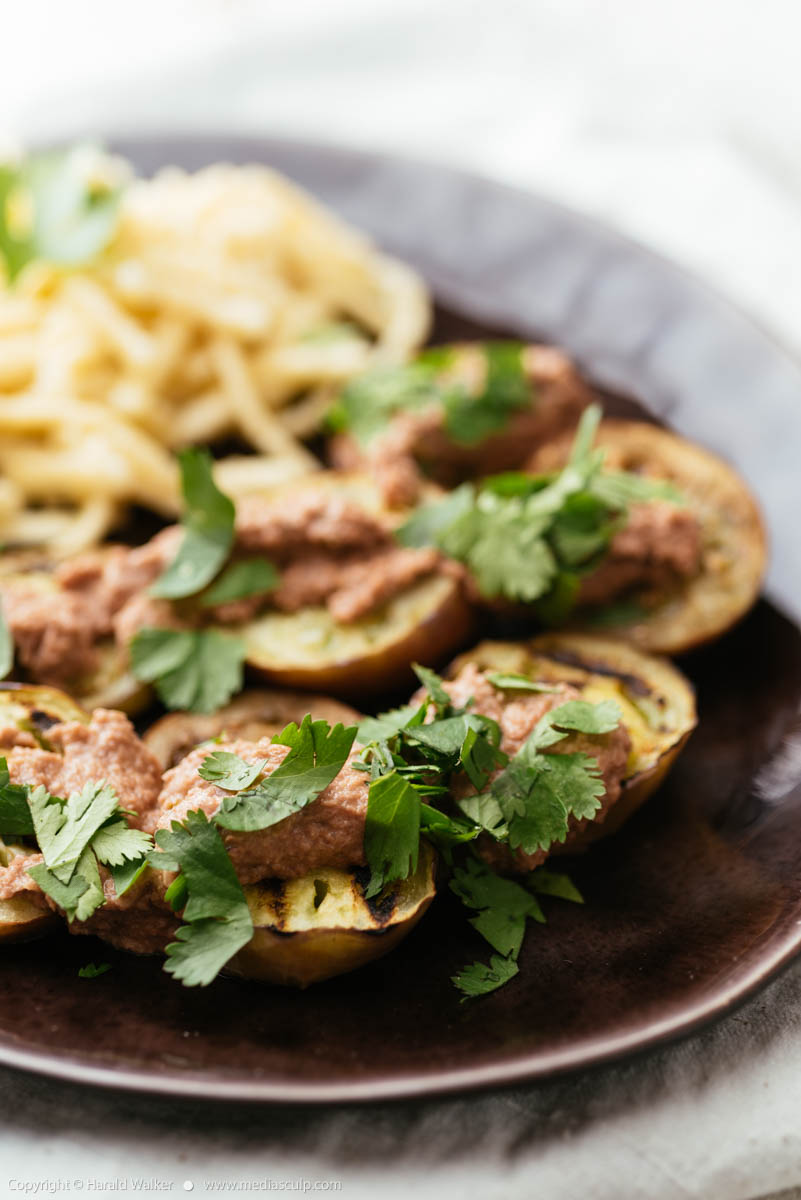 Stock photo of Grilled Eggplant with Walnut Sauce