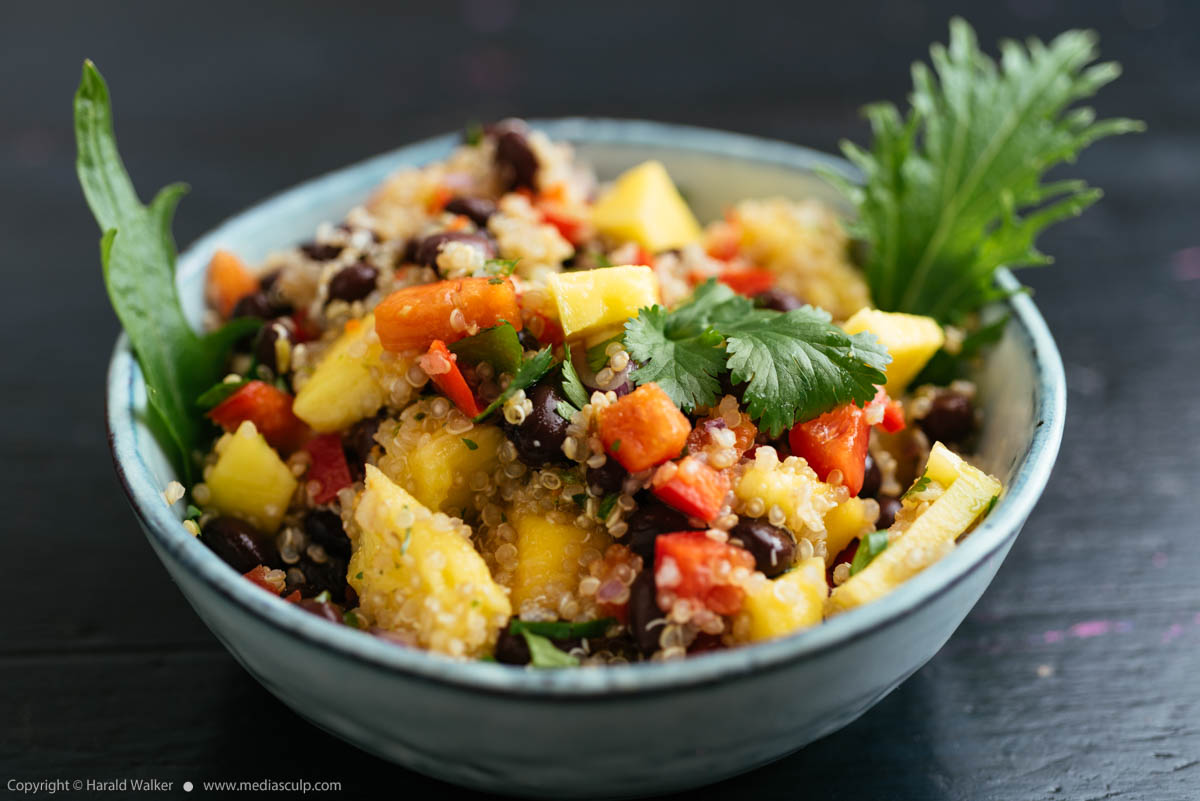 Stock photo of Mango, Quinoa, Black Bean Salad