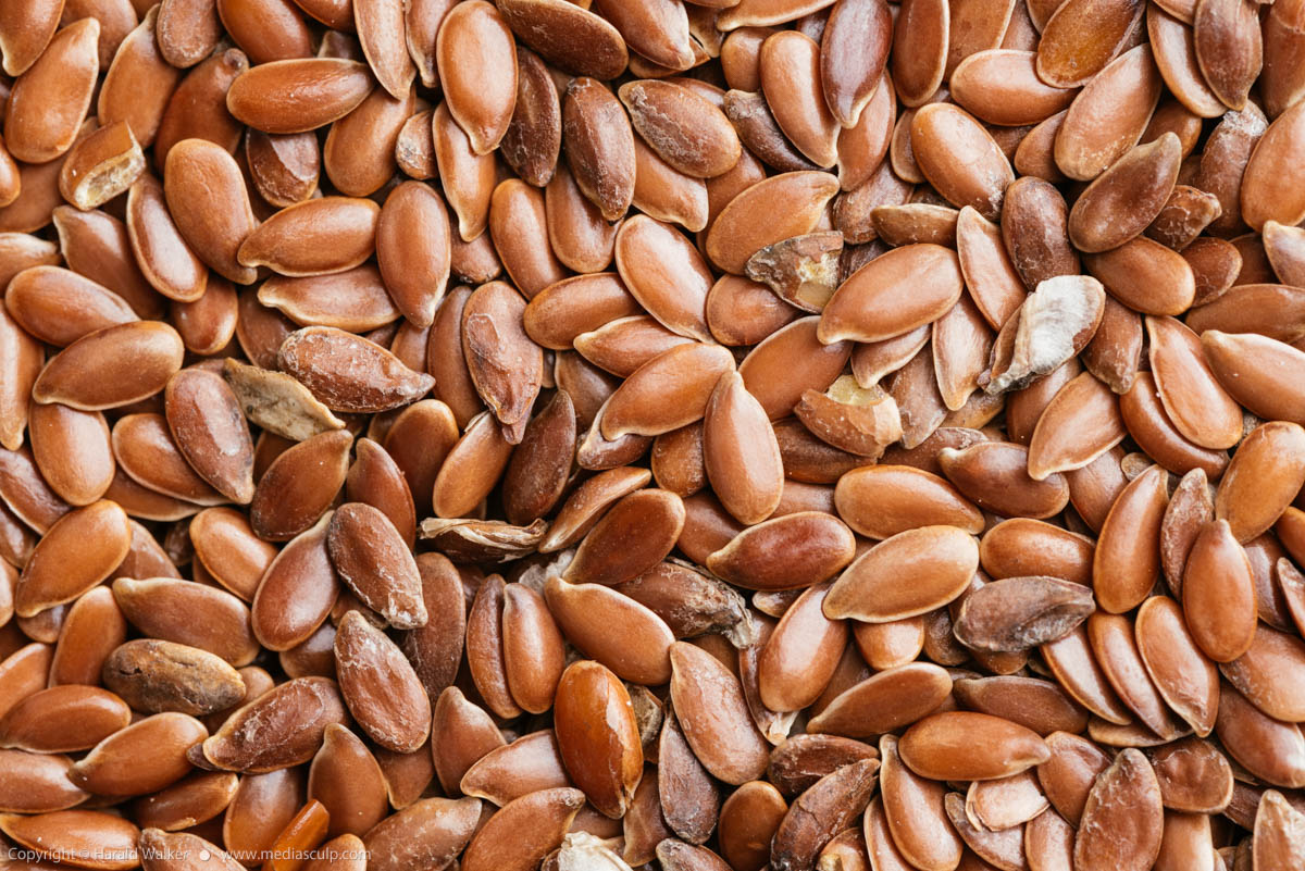 Stock photo of Brown flaxseeds