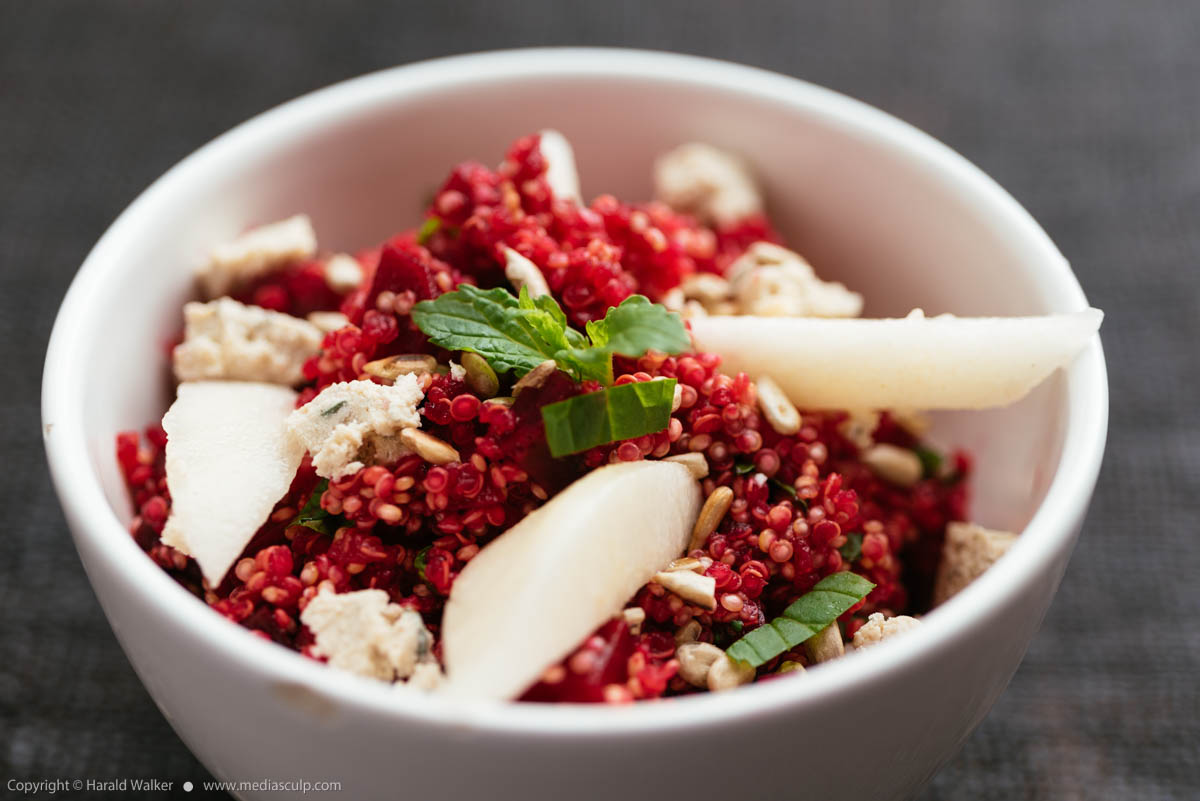 Stock photo of Quinoa Beet Salad with Pears