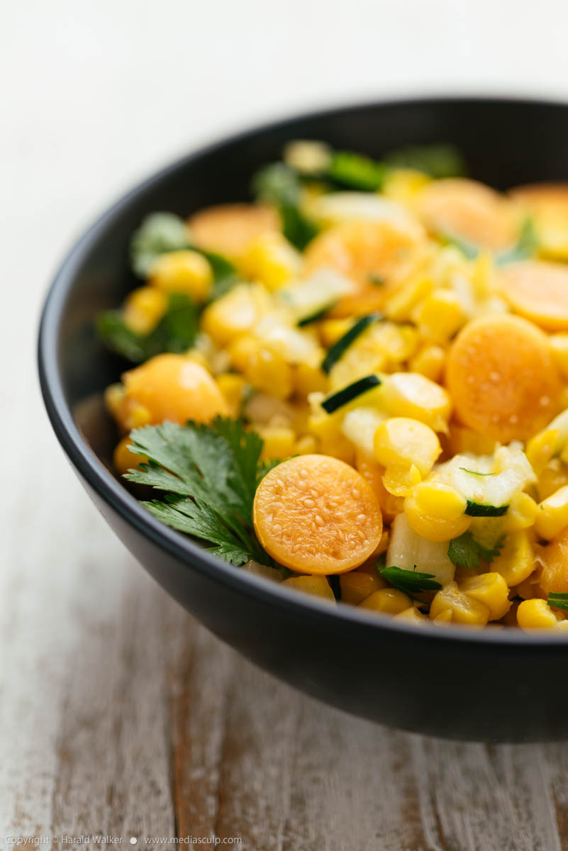 Stock photo of Corn and Physalis Salad